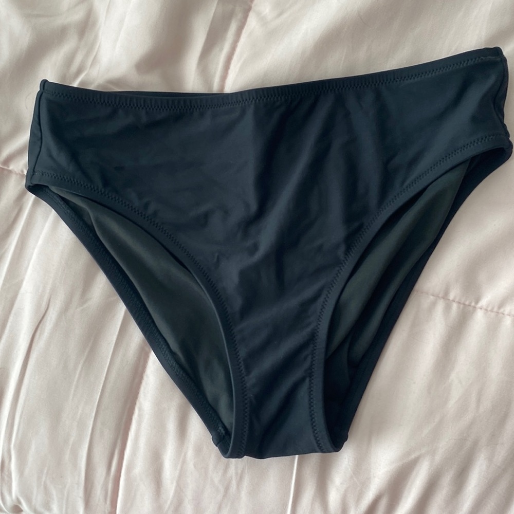 J. Crew black high rise bikini bottoms, Small
